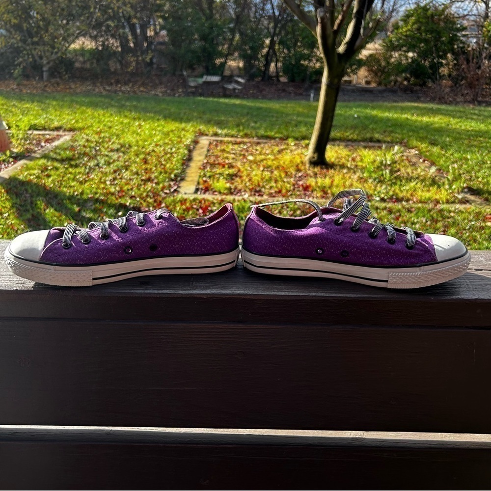 Converse chuck Taylor all star purple metallic sneakers‎ - Picture 2 of 6